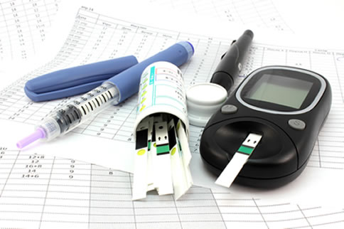 Medical supplies needed to monitor diabetes