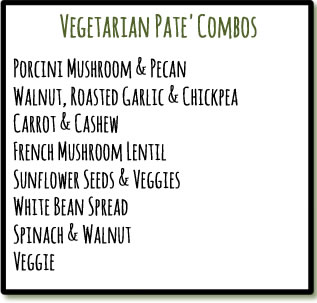 Mainly Vegan's suggested vegetarian pate combinations