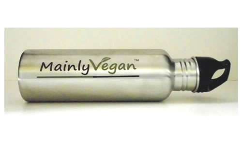 Mainly Vegan water bottle