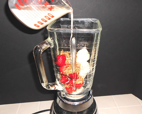 Add all ingredients to a blender and blend on high speed until well mixed.