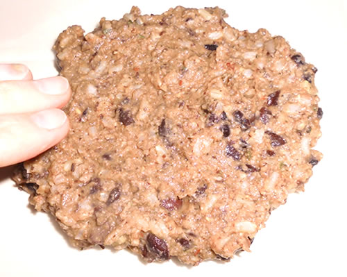 Form the bean mixture into patties; wrap individually in wax paper and chill for at least one hour.