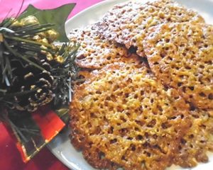Pistachio Orange Lace Cookies