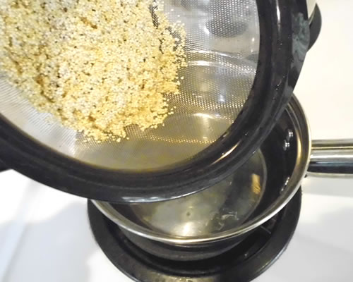 Cook the quinoa according to package directions.